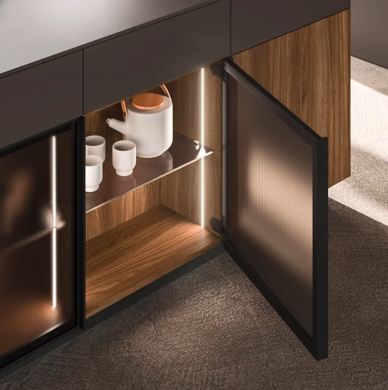 Luces LED integrados en muebles de cocina