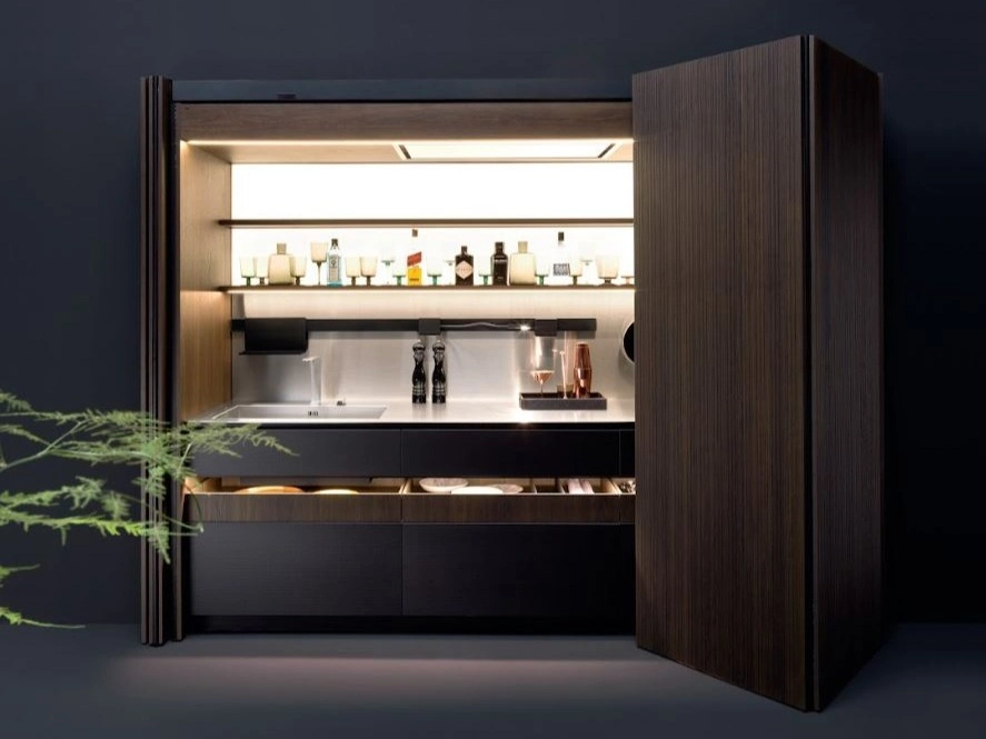 Armario de cocina con puerta corredera
