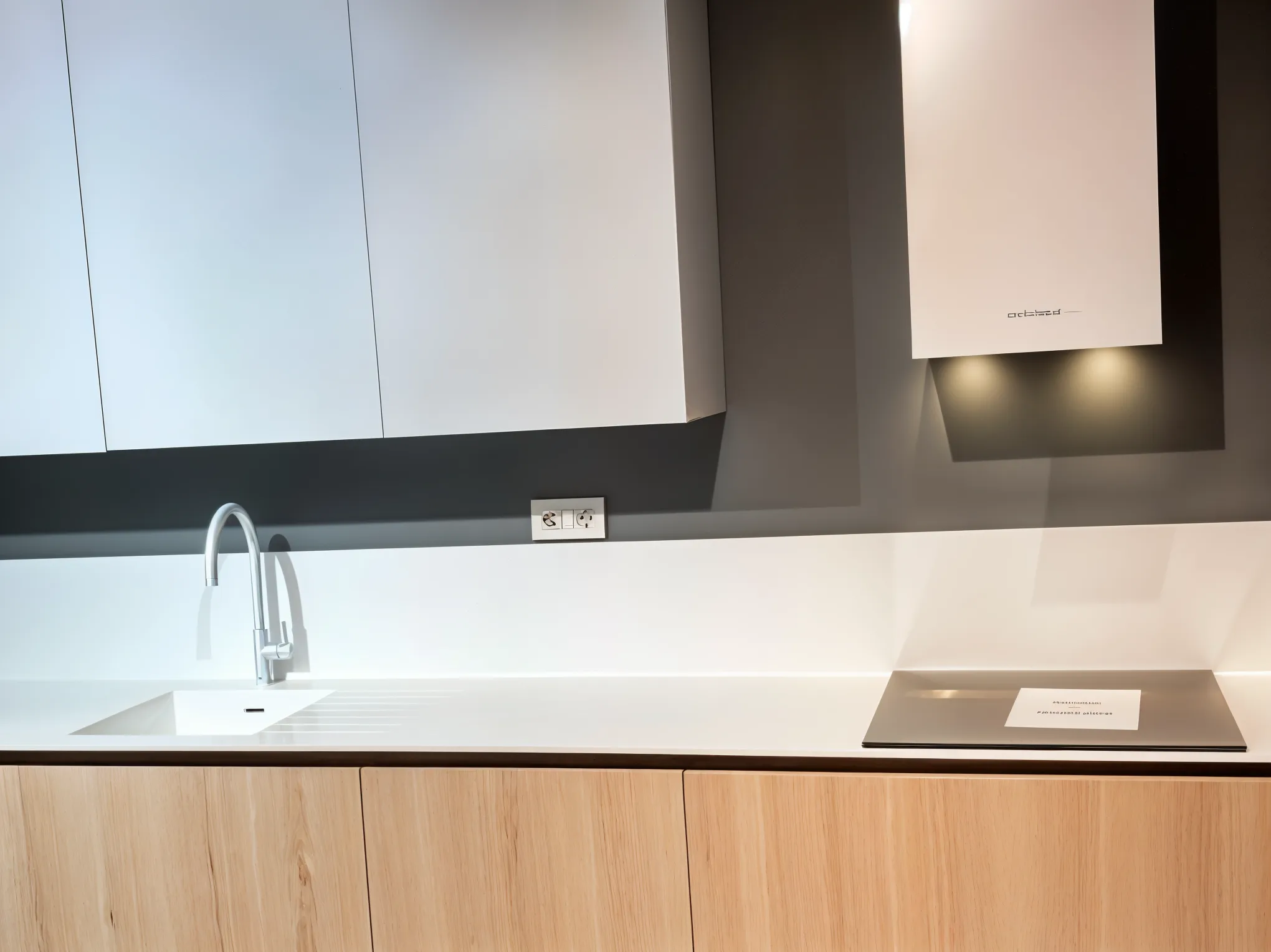 Cocina blanca de madera
