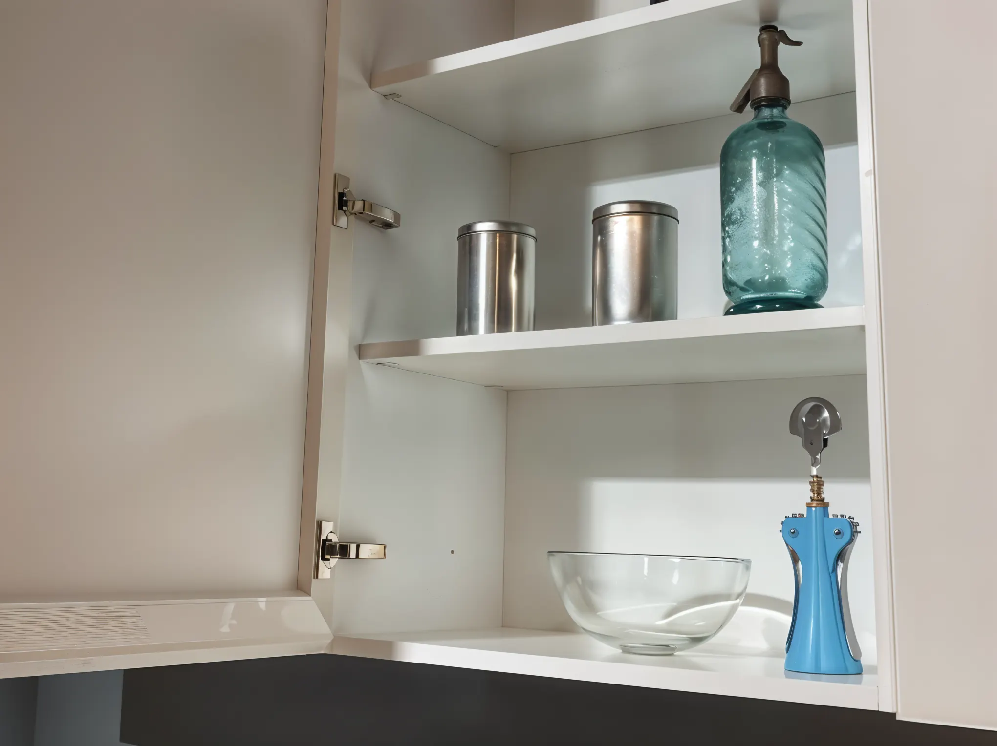 Estantes de armarios de cocina blanca de madera