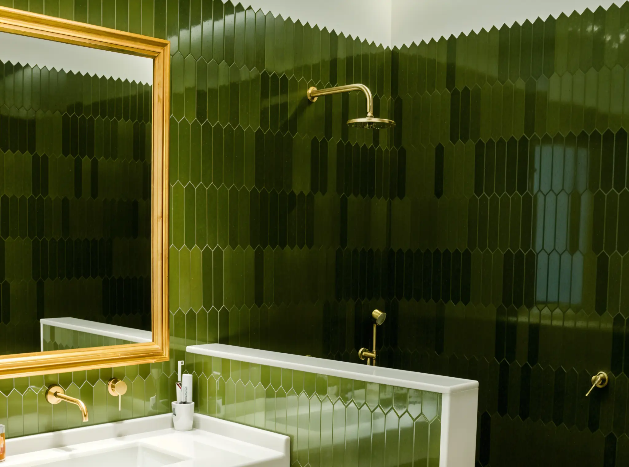 Muebles para baño verde