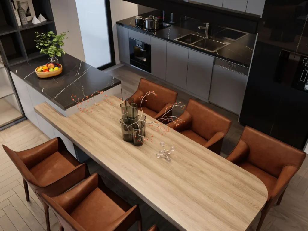 Mesa volada de cocina